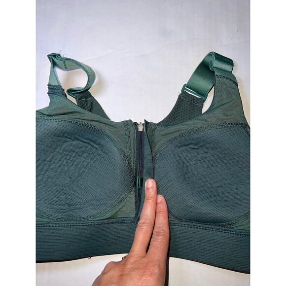 Outdoor Voices SportsBra Size XS Green Tech Sweat Zip Front Workout Yoga Gym EUC - Picture 9 of 13